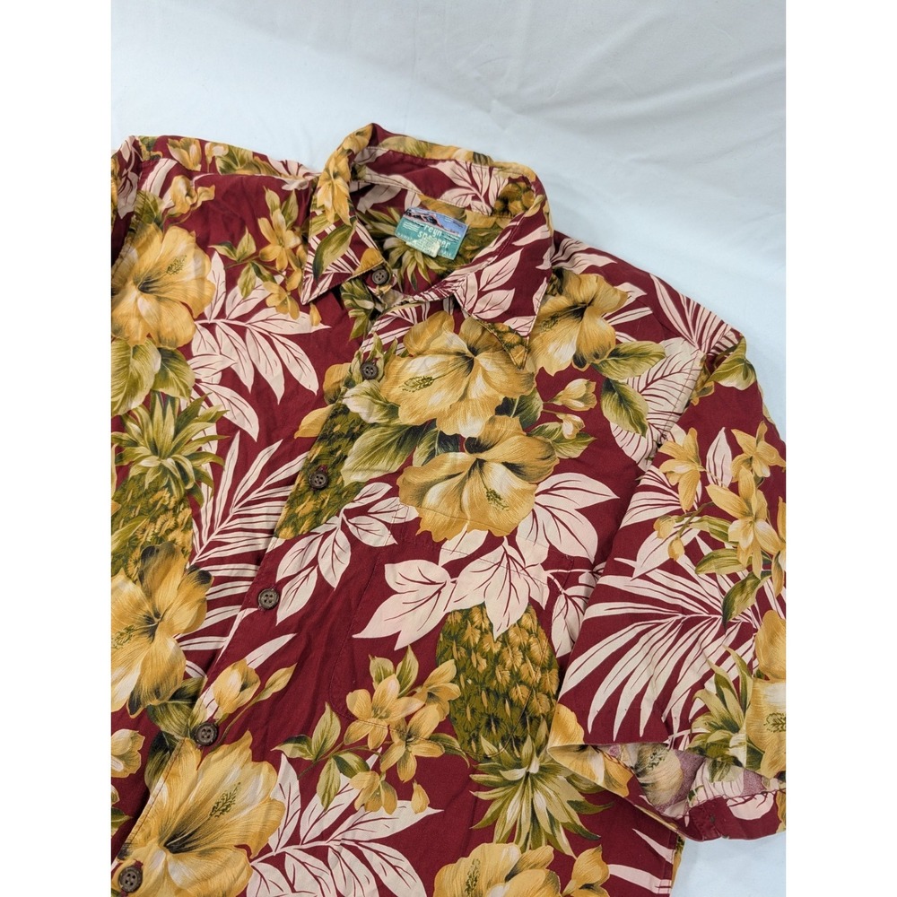 Reyn Spooner Vintage Monstera Tropics Mens SPOONER KLOTH  Pull Over Shirt MEDIUM
